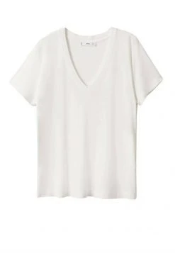 Mango Damen VISPI - T-Shirt Basic - Blanc -Mango Populaire Boutique 34ced31170ea45929bb1c325de6ca531