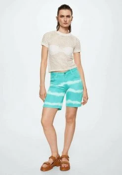 Mango IBIZA - Jeans Shorts - Turquoise | Damen