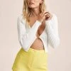 Mango RETRO - Shorts - Jaune | Damen -Mango Populaire Boutique 364bdc7d3c7f49b9bb914428463657e7