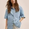 Mango ALESSIA - Hemdbluse - Bleu Moyen | Damen -Mango Populaire Boutique 37e58c2037564efdb1a8cbfc1bfdf13b