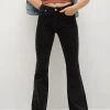 Mango FLARE - Flared Jeans - Black Denim | Damen