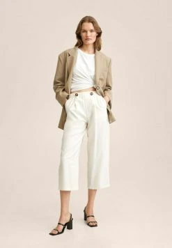 Mango POMA H - Stoffhose - Råhvid | Damen -Mango Populaire Boutique 394b0fa1631143618fa91ab896dcdddd