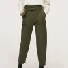 Mango Stoffhose - Kaki | Damen -Mango Populaire Boutique 394b8167d9ff4b2e880cdd2ed9255782