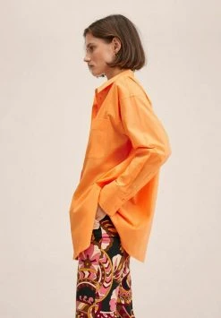 Mango Damen REGU - Hemdbluse - Orange -Mango Populaire Boutique 39e3472670194d7a8c6d3f7c9f65b50d