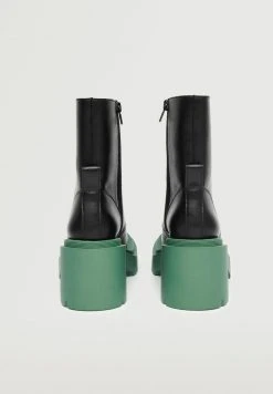 Mango SOLDIER - Plateaustiefelette - Noir | Damen -Mango Populaire Boutique 3a0665e58753418ab6821740559dc931