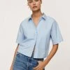 Mango Damen Hemdbluse - Light Blue