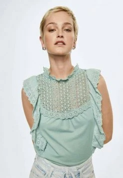 Mango Damen JAVA - Bluse - Aqua Green