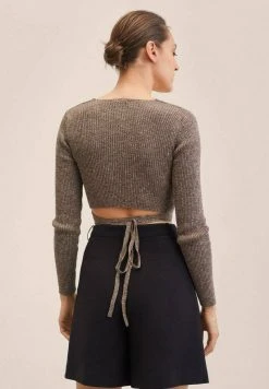 Mango ALMOND - Strickjacke - Bruin | Damen -Mango Populaire Boutique 3d2a9ed5c7634131ae5d70c60fd04594