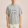Mango NEVER - T-Shirt Print - Gris Chiné Clair | Herren -Mango Populaire Boutique 3d98751aaee1464896fbd8b457b3bdbf