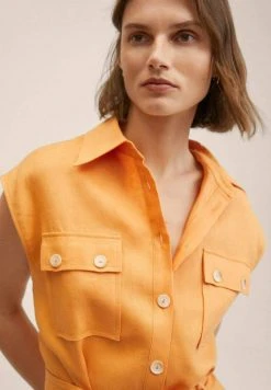 Mango PEPPER - Blusenkleid - Mandarijn | Damen -Mango Populaire Boutique 3db5dff95ff349ceb6ea3df129f52781