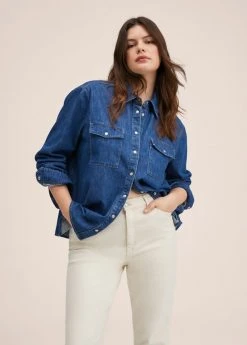 Mango Damen NEWMOM - Jeans Slim Fit - Cremeweiß