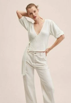 Mango WRAP - Bluse - Ecru | Damen