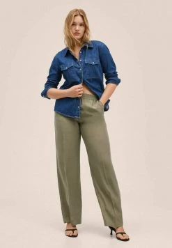 Mango Damen KIMMY - Stoffhose - Kaki -Mango Populaire Boutique 3f80b7ea2a784615abd363f1e8d89fab