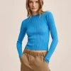Mango CRUCES - Strickpullover - Blauw | Damen -Mango Populaire Boutique 423e59ce44ec4ee38a995fa23d2ac4d0