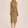 Mango FERTI - Etuikleid - Khaki | Damen -Mango Populaire Boutique 432246a1dcc24e98aa333596cd486b60