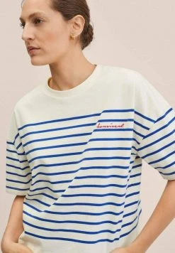 Mango Damen PSTNINE - T-Shirt Print - Blue -Mango Populaire Boutique 43ce7bb5788b41f9a77ae693e4304ac6