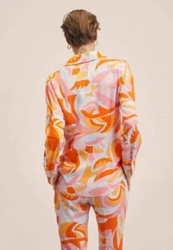 Mango PUC - Hemdbluse - Oranje | Damen -Mango Populaire Boutique 46db9c27f1a94125a10136203ed8335f
