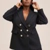 Mango Damen GOLDIE - Blazer - Schwarz -Mango Populaire Boutique 470cf37e3d194e70b11290533d83a426