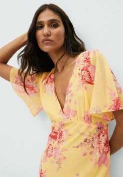 Mango ROMANCE - Maxikleid - Geel | Damen -Mango Populaire Boutique 478cec83d7434a8f8792aed25fa67b95