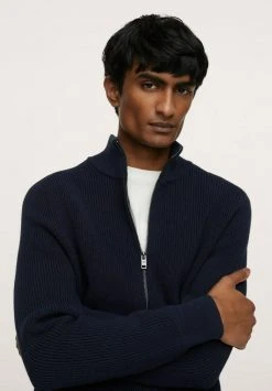 Mango MIT HALBHOHEM KRAGEN UND REISSVERSCHLUSS - Strickjacke - Marineblau | Herren -Mango Populaire Boutique 48aa187add2e4ff7b808bc814d7d3be1