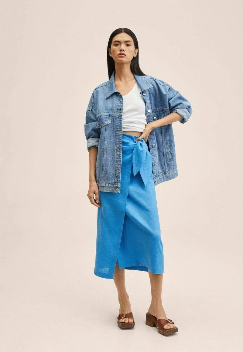 Mango PAREO - Wickelrock - Turkoois | Damen 3 Mango PAREO - Wickelrock - Turkoois | Damen