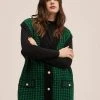 Mango Damen Weste - Green -Mango Populaire Boutique 4a68f603d6a9427ebb09fe9ea4aae18c
