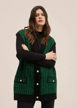 Mango Damen Weste - Green