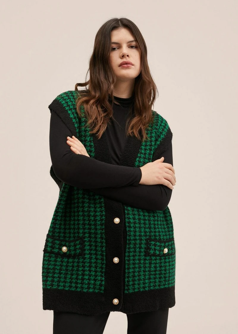 Mango Damen Weste - Green 3 Mango Damen Weste - Green