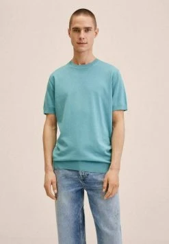 Mango ARRAONA - T-Shirt Basic - Turquoise | Herren