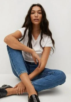 Mango Jeans Straight Leg - Dark Blue | Damen -Mango Populaire Boutique 4b32a20b0e2a4935839346e1ec1fc7da