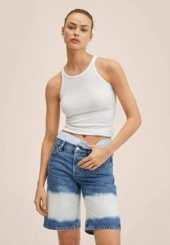Mango TIEDYE - Jeans Shorts - Bleu Foncé | Damen