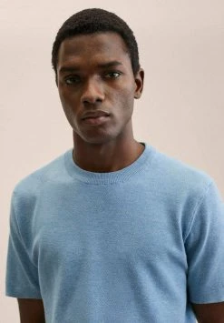 Mango ANDREW - T-Shirt Basic - Bleu Ciel | Herren -Mango Populaire Boutique 4d57833250714fc29d8cf0f960c2d0fa