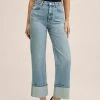 Mango Jeans Straight Leg - Bleu Moyen | Damen -Mango Populaire Boutique 4e561a79593440b4b8e2d8748277a858