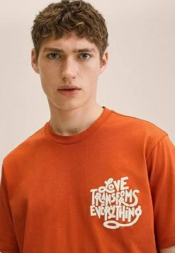 Mango Herren SOUND - T-Shirt Print - Orange -Mango Populaire Boutique 4ec0f9d1cdc94ef1a2e8b317aaa9e4ee