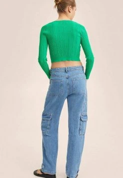 Mango VILLA - Strickjacke - Green | Damen -Mango Populaire Boutique 51eea0a35e7b457fa5ef4a82fc081363