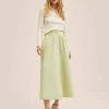Mango CLARA-A - A-Linien-Rock - Pastellgrün | Damen -Mango Populaire Boutique 51f9feef920b4f64bec730fac2d7c025