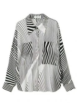 Mango LEBRIL - Hemdbluse - Black/white | Damen -Mango Populaire Boutique 537a951c79ef4ee3ae98d9d5994f4abc