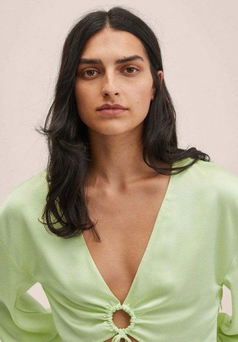Mango Bluse - Light Green | Damen 6 Mango Bluse - Light Green | Damen – Bild 4