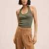 Mango Damen DEAN - Top - Khaki -Mango Populaire Boutique 538361294dae4261ba8f25ea1f7ccbdd