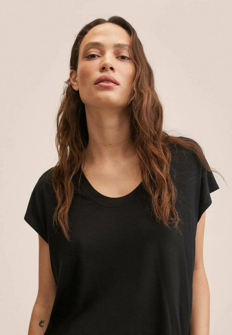Mango VISCA - T-Shirt Basic - Zwart | Damen 6 Mango VISCA - T-Shirt Basic - Zwart | Damen – Bild 4