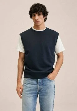 Mango MAURO - Top - Bleu Marine Foncé | Herren