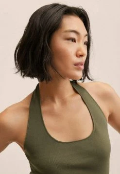 Mango Damen DEAN - Top - Khaki -Mango Populaire Boutique 556ad8cdae8d435196a0cbcedbc2f78a