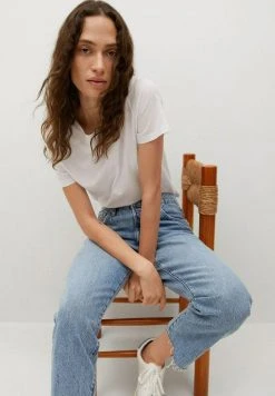 Mango Jeans Straight Leg - Medium Blue | Damen -Mango Populaire Boutique 55c33eaec9874336b3d3cbd401b1debd