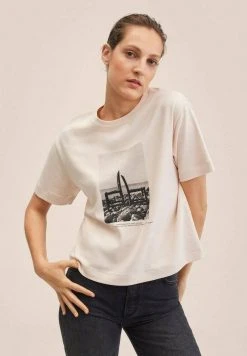Mango PSGCHEMA - T-Shirt Print - Nude | Damen -Mango Populaire Boutique 5701d60d070444518b91c488e21ce290