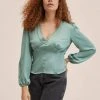 Mango NIZA - Bluse - Green | Damen -Mango Populaire Boutique 585a0d8f7a1c4e36a9b26ac6d111a017