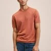 Mango ARRAONA - T-Shirt Basic - Corail | Herren