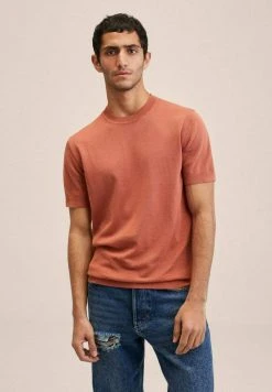 Mango ARRAONA - T-Shirt Basic - Corail | Herren