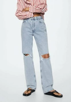 Mango Damen ZOE - Jeans Straight Leg - Blu Medio