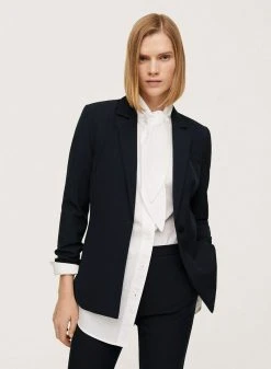 Mango MACARON A - Blazer - Bleu Marine Foncé | Damen
