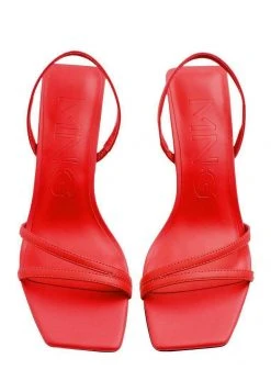 Mango TRIANGLE - Riemensandalette - Rosso | Damen -Mango Populaire Boutique 5c6146d4aa1a462696248a687c554823